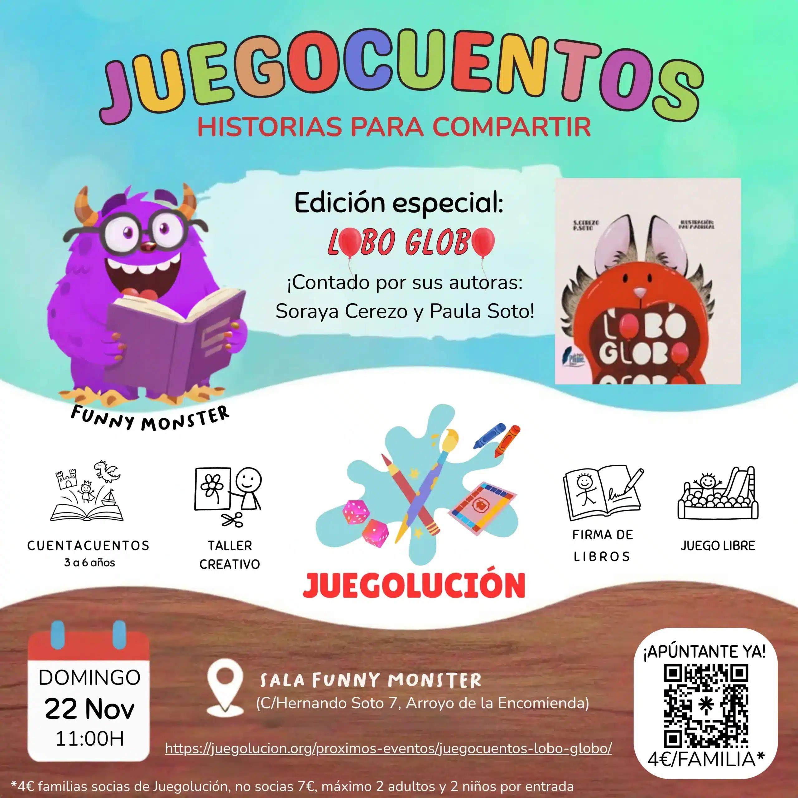 cuentacuentos en valladolid con lobo globo