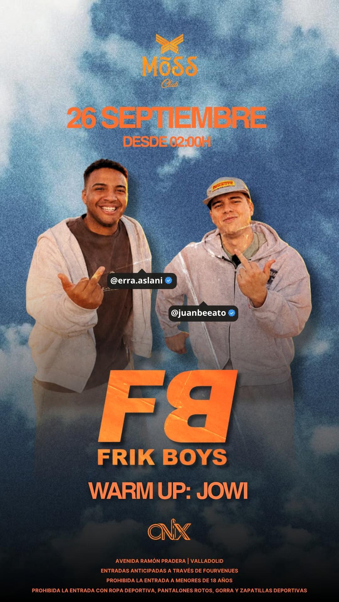 Moss Club Valladolid recibe la noche Frik Boys