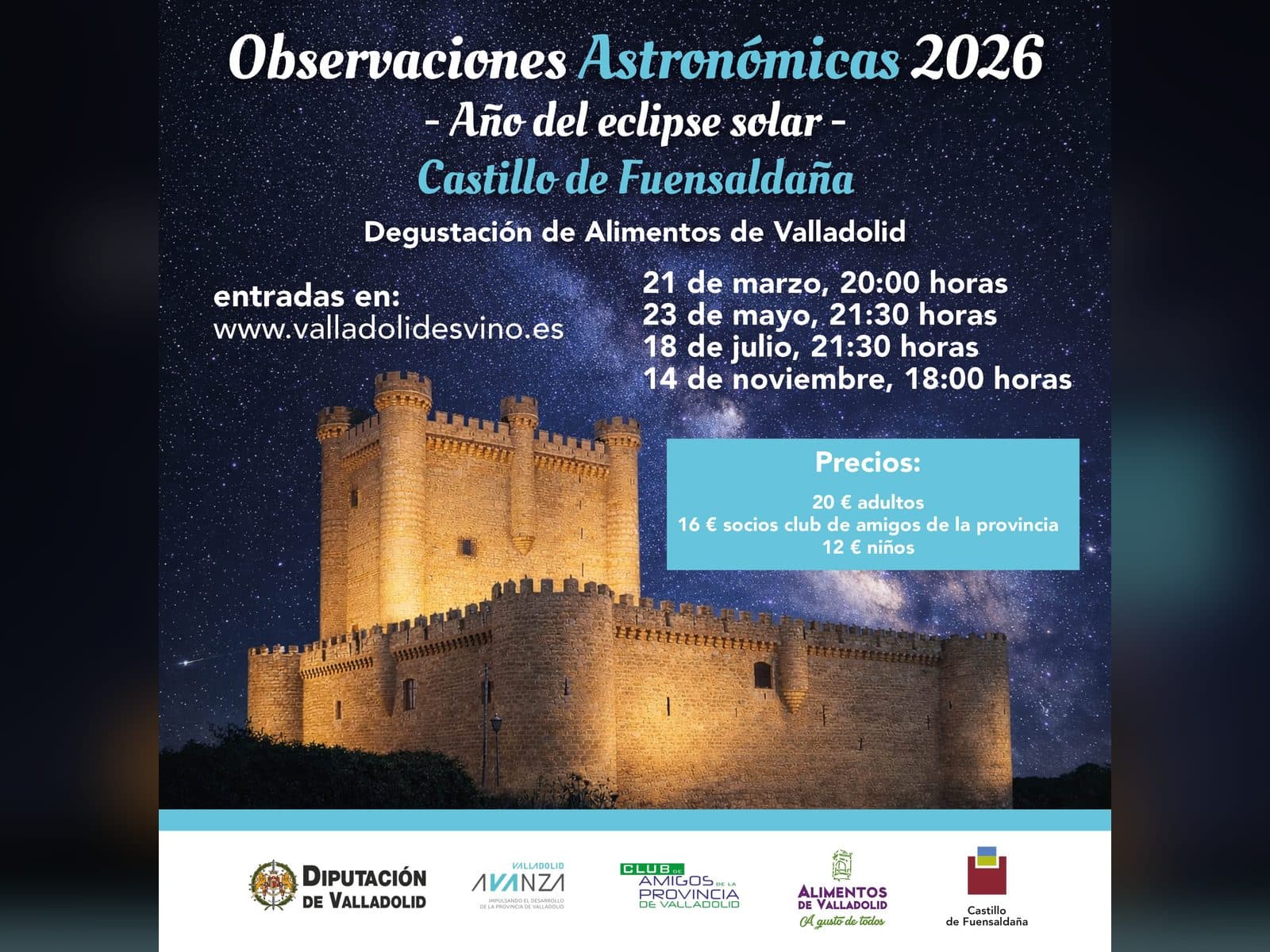 Observación astronómica en el Castillo de Fuensaldaña