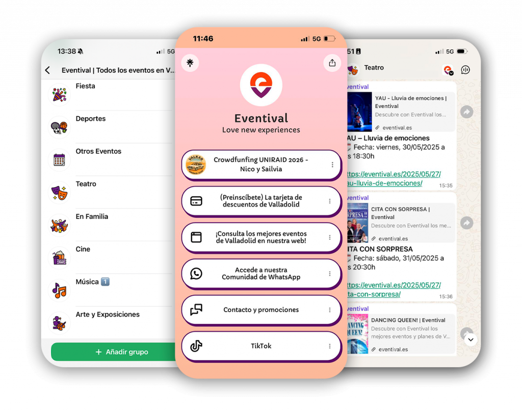 comunidad de eventos en whatsapp de eventival
