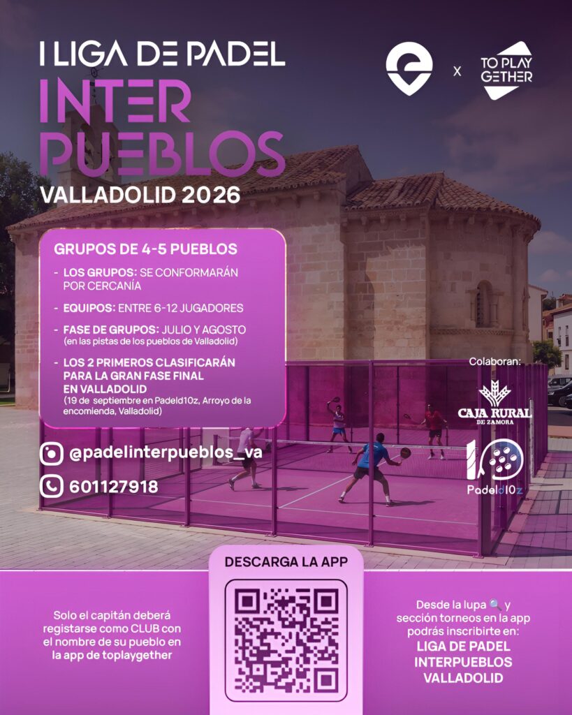 Cartel I Liga de Pádel Interpueblos Valladolid