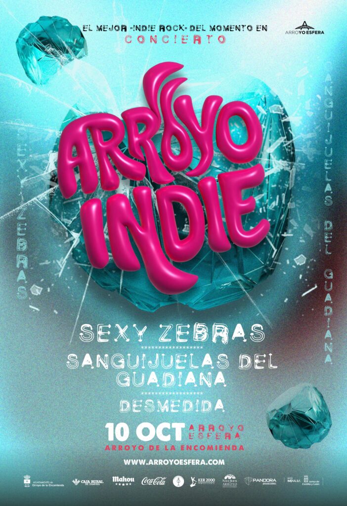 Arroyo Indie Valladolid 2026 Cartel Sexy Zebras, Sanguijuelas y Salto Base Arroyo de la Encomienda Final